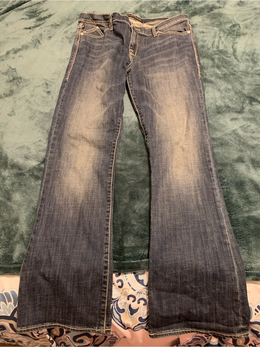 Rock & Republic Faded Dark Blue Flare Jeans